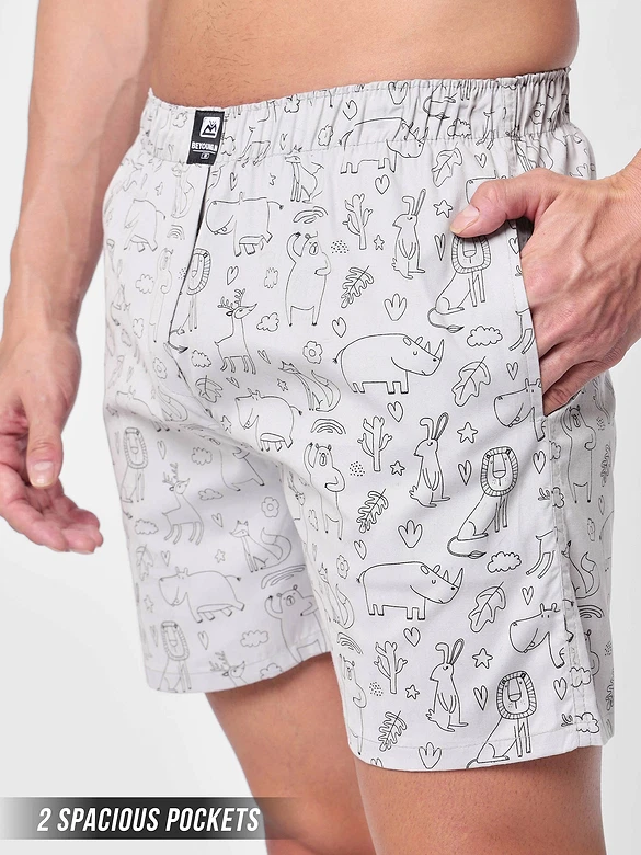 Animal Printed Mens Boxers