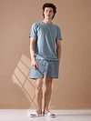 Sky Blue Checked Men?s Boxer?s
