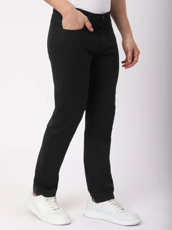 Black Cut Jeans for Men Side View