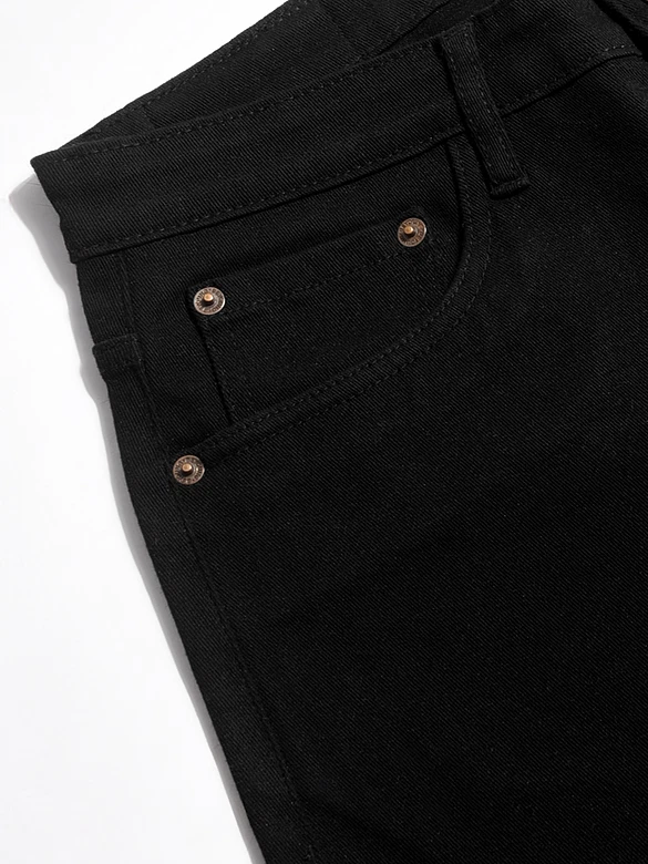 Black Regular Fit Mens Jeans