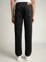 Black Contrast Stitch Regular Fit Jeans