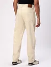 Cream Cut and Sew Baggy Fit Jeans