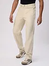Cream Cut and Sew Baggy Fit Jeans