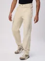 Cream Cut and Sew Baggy Fit Jeans