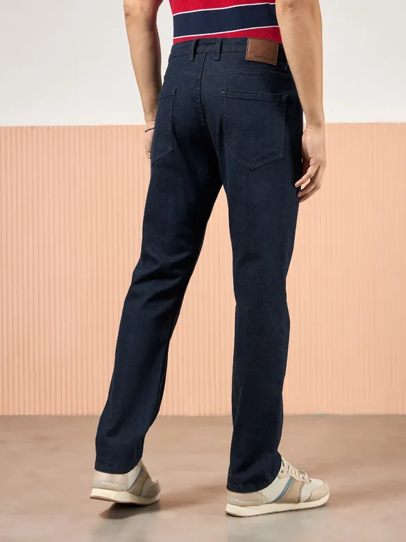 Dark Navy Blue Regular Fit Mens Jeans