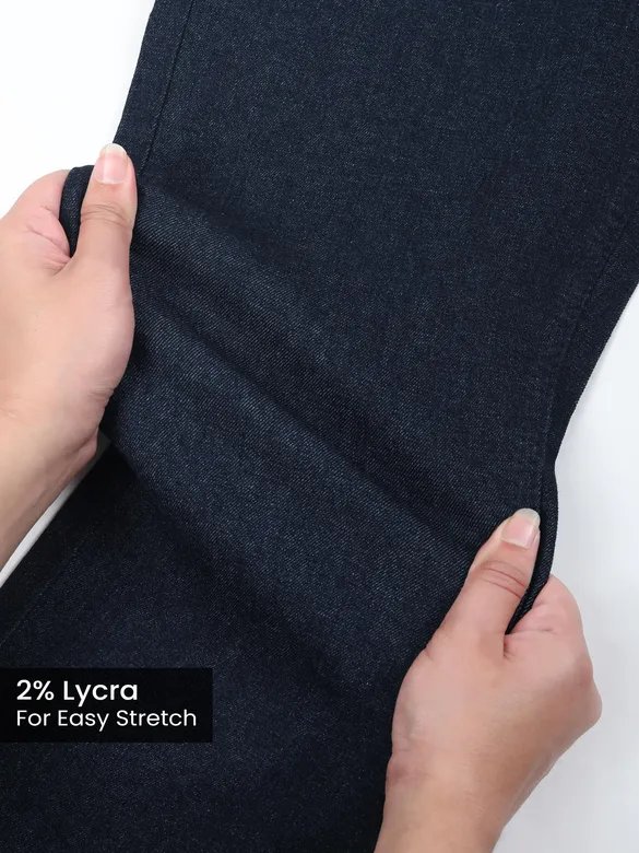 Dark Navy Blue Regular Fit Mens Jeans
