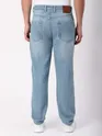 Light Blue Whisker Baggy Fit Jeans