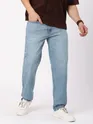 Light Blue Baggy Fit Jeans for Men
