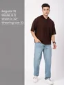 Light Blue Whisker Baggy Fit Jeans