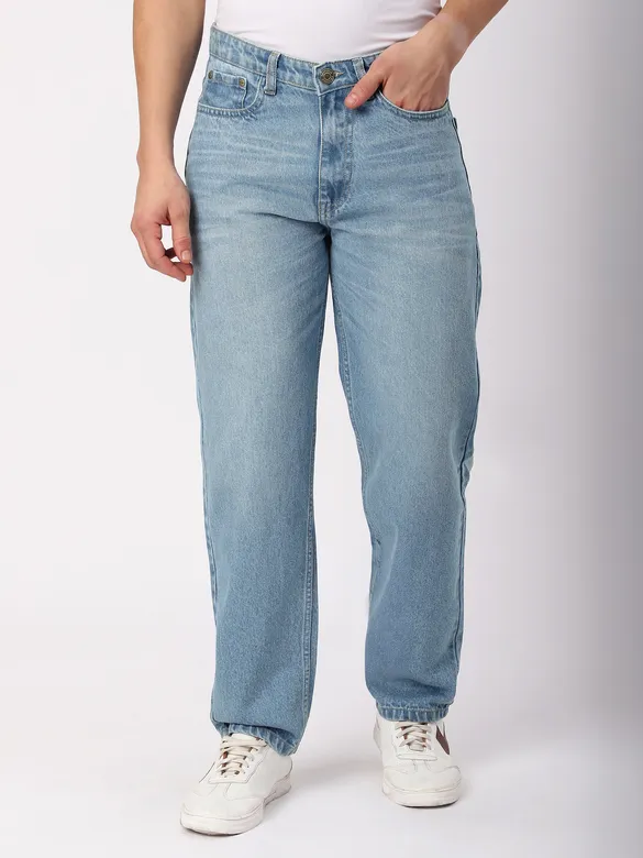 Light Blue Jeans for Men Front View