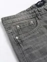 Light Grey Whisker Baggy Fit Jeans