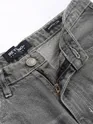 Light Grey Whisker Baggy Fit Jeans