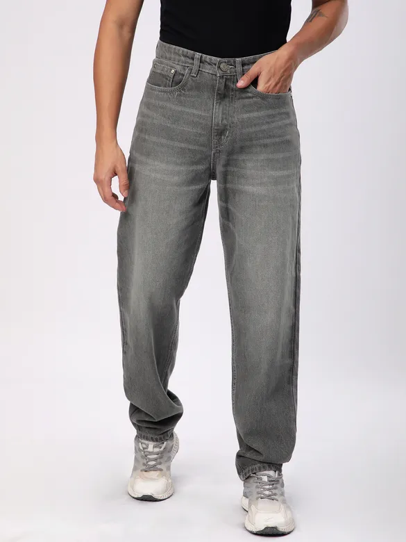Light Grey Jeans for Men Front View