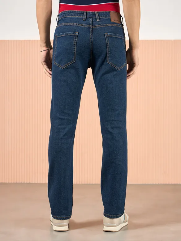 Navy Blue Regular Fit Mens Jeans