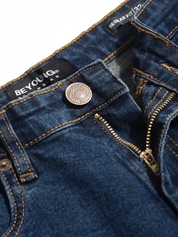 Blue Jeans for Men Zoom In Front View