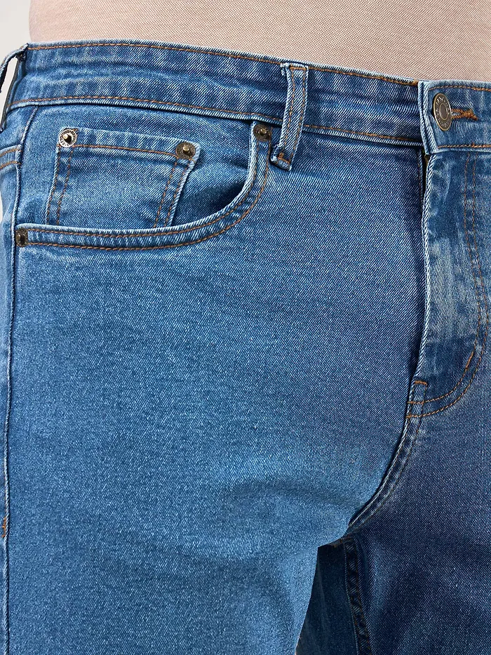 Blue Regular Fit  Jeans zoom in front view