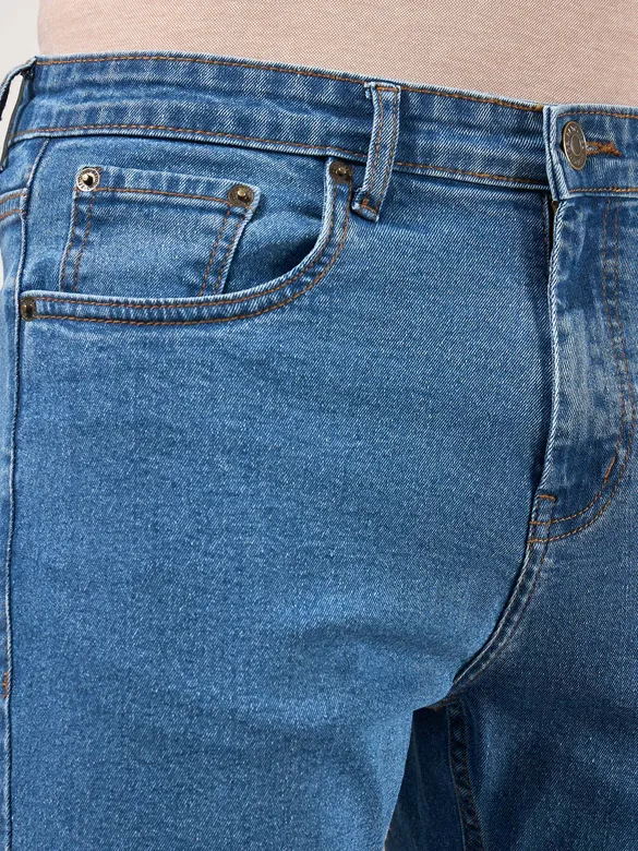 Blue Regular Fit  Jeans zoom in front view