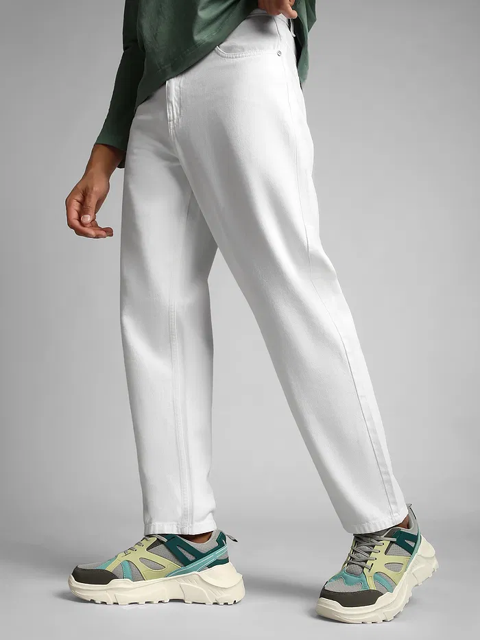 White Regular Fit Jeans
