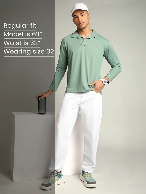 White Regular Fit Jeans