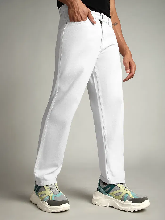 White Regular Fit Jeans