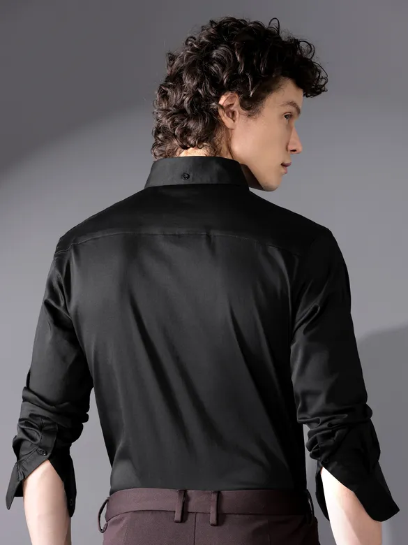 Black Satin Shirt 