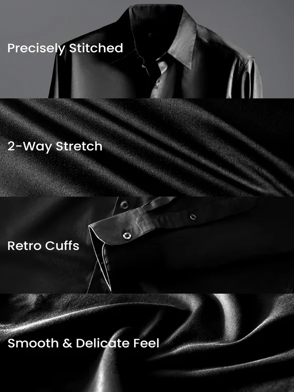 Black Satin Shirt | Beyoung