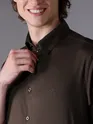 Brown Satin Shirt