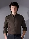 Brown Satin Shirt