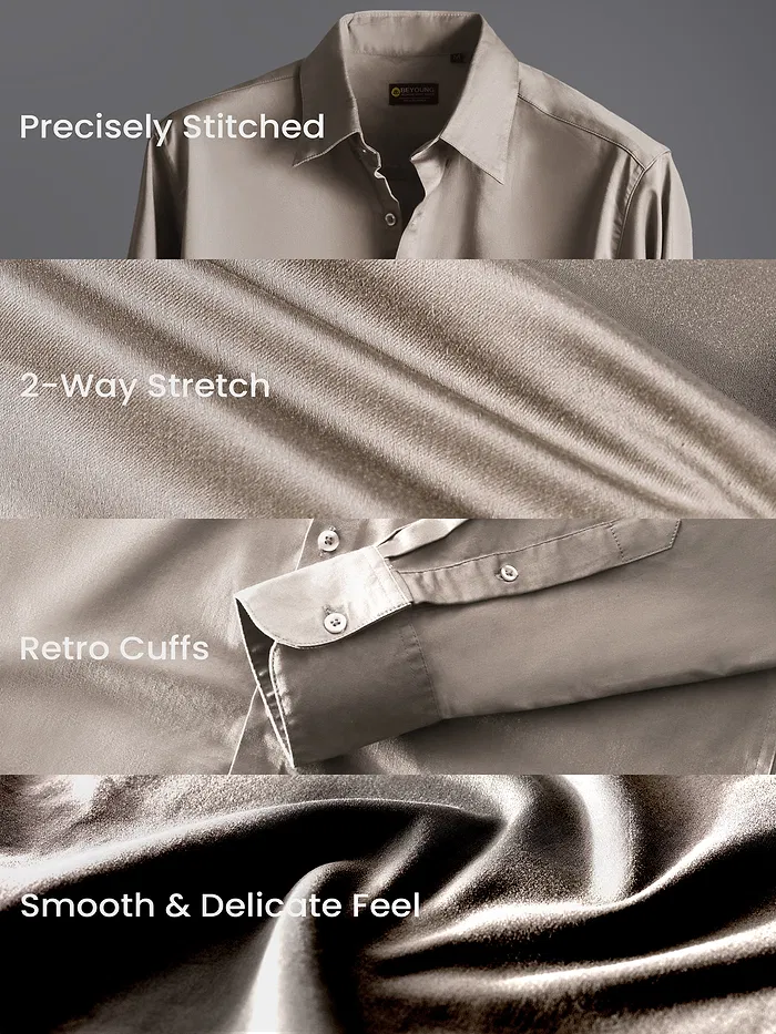 Clay Beige Satin Shirt
