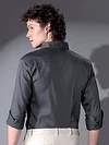 Dark Grey Satin Shirt