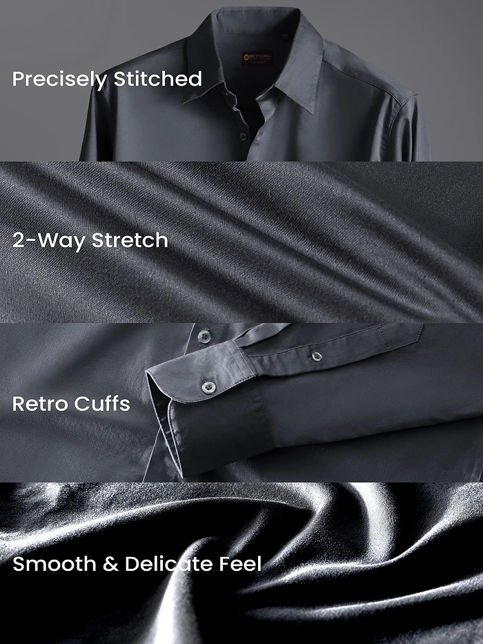 Dark Grey Satin Shirt