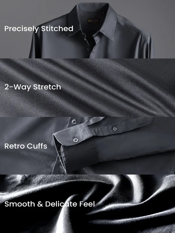 Dark Grey Satin Shirt