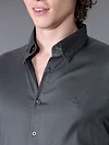 Buy Dark Grey Satin Shirts