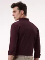 Dark Maroon- Cotton Solid Shirts For Men