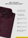 Dark Maroon- Cotton Solid Shirts For Men