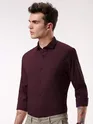 Dark Maroon- Cotton Solid Shirts For Men