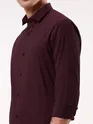 Dark Maroon- Cotton Solid Shirts For Men