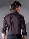 Dark Wine Satin Shirt - Beyoung