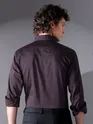 Dark Wine Satin Shirt - Beyoung