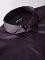 Dark Wine Satin Shirt - Beyoung