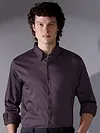 Dark Wine Satin Shirt - Beyoung