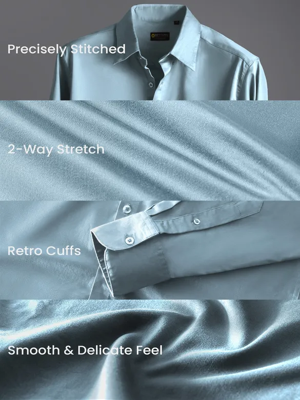 Light Blue Satin Shirt