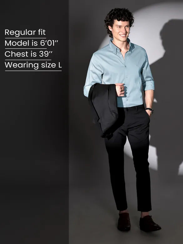 Light Blue Satin Shirt