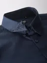 Navy Blue Satin Shirt