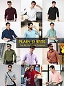 Pick Any 3 - Plain Cotton Solid Shirts Combos
