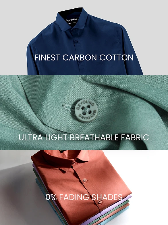 Pick Any 3 - Plain Cotton Solid Shirts Combos