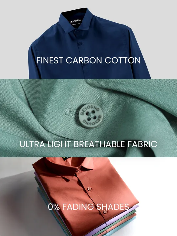 Pick Any 2 - Plain Cotton Solid Shirts Combos