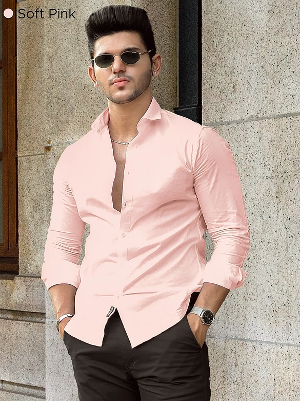 Pick Any 3 - Plain Cotton Solid Shirts Combos