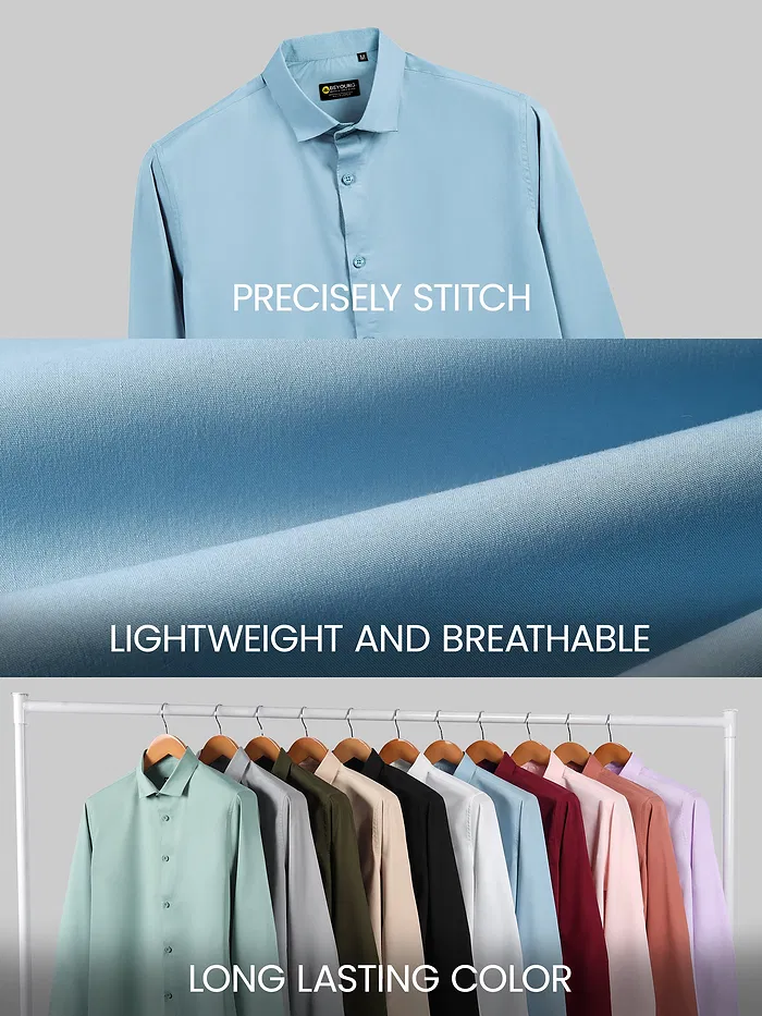 Sky Blue - Plain Cotton Shirts