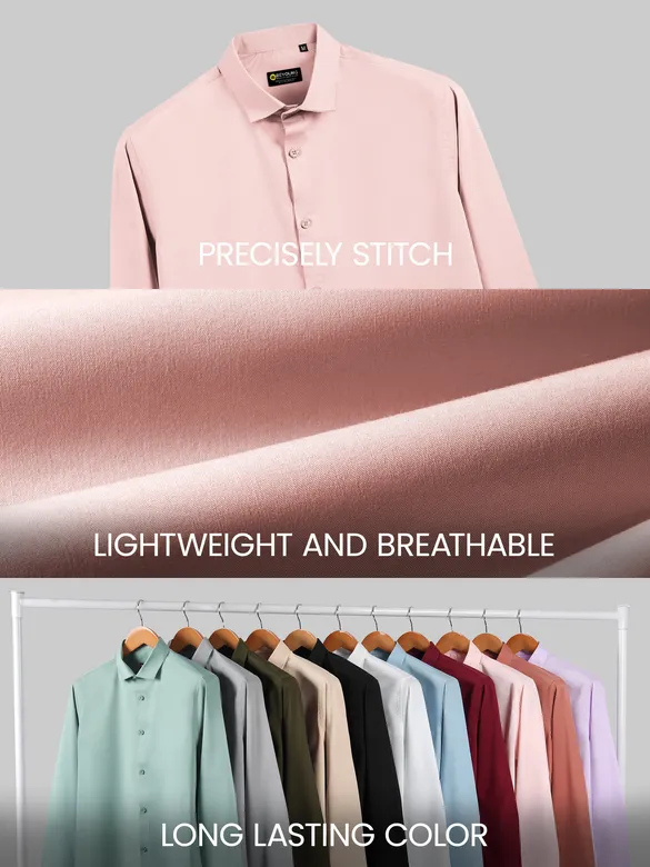 Soft Pink - Plain Cotton Shirts